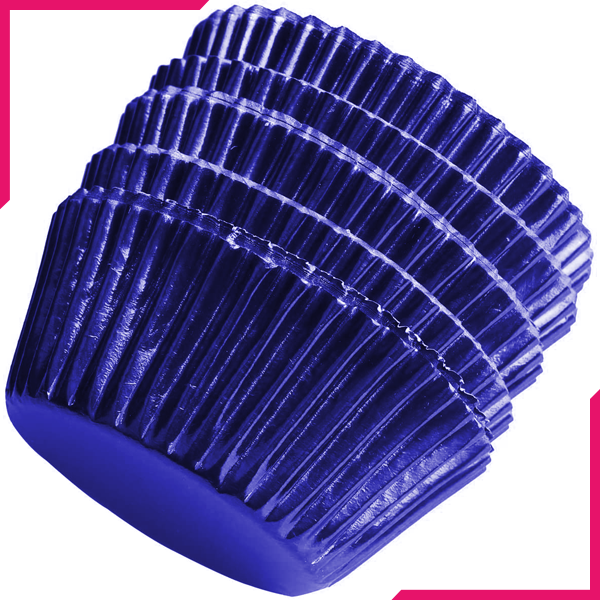 Aluminum Foil Cupcake Liner Navy Blue 100Pcs - bakeware bake house kitchenware bakers supplies baking