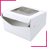 White Cake Box with Window - bakeware bake house kitchenware bakers supplies baking