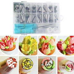 Decorating Tips/Nozzle Set 38 Pcs - bakeware bake house kitchenware bakers supplies baking