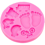 Silicone Fondant Mold Bus Bike Train Feet - bakeware bake house kitchenware bakers supplies baking