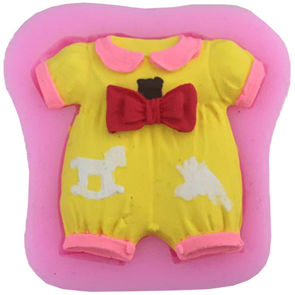 Bow Baby Clothes Silicone Mold - bakeware bake house kitchenware bakers supplies baking