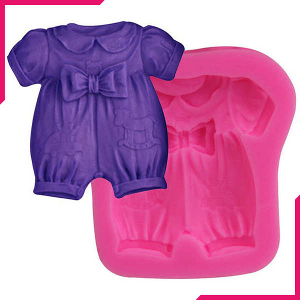 Bow Baby Clothes Silicone Mold - bakeware bake house kitchenware bakers supplies baking