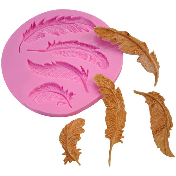 Birds Feather Silicone Mold - bakeware bake house kitchenware bakers supplies baking