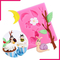 Snail Flower Leaf Silicone Mold - bakeware bake house kitchenware bakers supplies baking