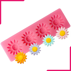 Silicone Fondant Mold Sunflower 4 Cavity - bakeware bake house kitchenware bakers supplies baking