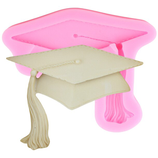 Graduation Cap Silicone Mold - bakeware bake house kitchenware bakers supplies baking