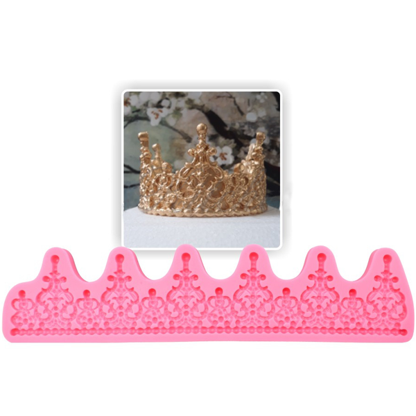 Crown Border Silicone Fondant Mold - bakeware bake house kitchenware bakers supplies baking