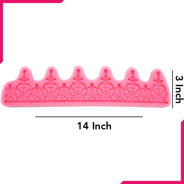 Crown Border Silicone Fondant Mold - bakeware bake house kitchenware bakers supplies baking