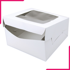 White Bakery Box With Window - bakeware bake house kitchenware bakers supplies baking