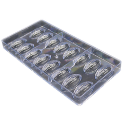Acrylic Chocolate Mold Cocoa Bean Shaped - bakeware bake house kitchenware bakers supplies baking
