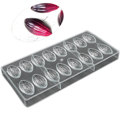 Acrylic Chocolate Mold Cocoa Bean Shaped - bakeware bake house kitchenware bakers supplies baking