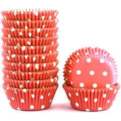 Peach Color Dot Mini Cupcake Liners 200pcs - bakeware bake house kitchenware bakers supplies baking