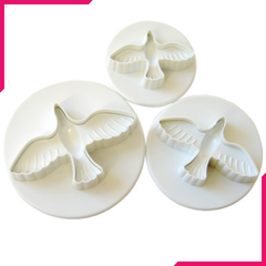 Plunger Cutter Dove 3Pcs Set - bakeware bake house kitchenware bakers supplies baking