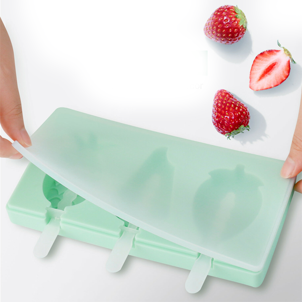 Popsicle Mold Silicone 3 Cavity Fruit Theme - bakeware bake house kitchenware bakers supplies baking
