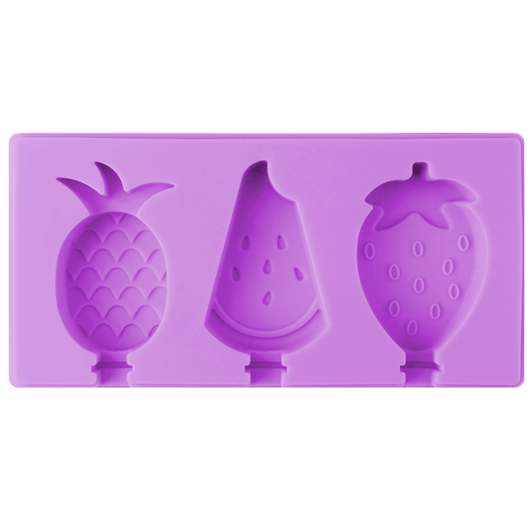 Popsicle Mold Silicone 3 Cavity Fruit Theme - bakeware bake house kitchenware bakers supplies baking