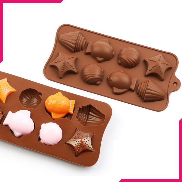 Silicone Chocolate Mold Sea Shell Fish - bakeware bake house kitchenware bakers supplies baking