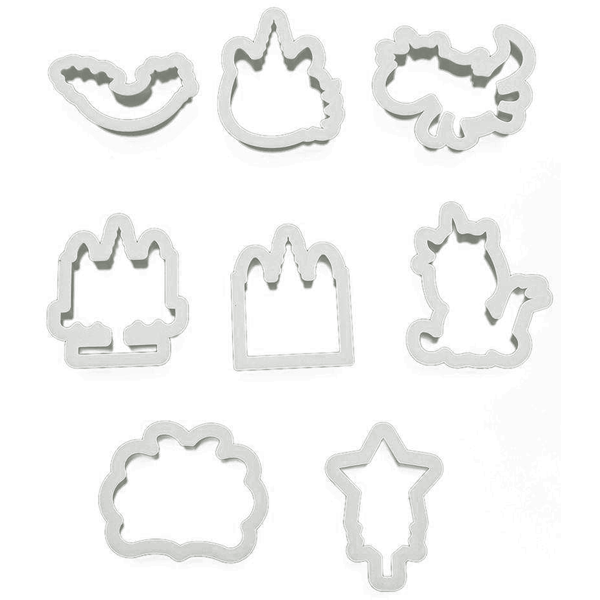 Plastic Unicorn Cookie Cutter Set - bakeware bake house kitchenware bakers supplies baking