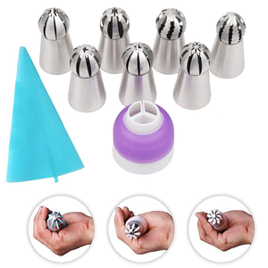 Stainless Steel Spherical Mouth Icing Tip Set - bakeware bake house kitchenware bakers supplies baking