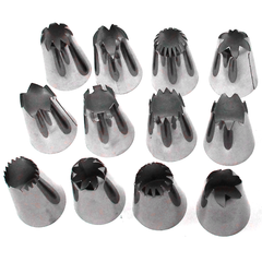 Extra Large Nozzle/Tip Set 12 Pcs - bakeware bake house kitchenware bakers supplies baking
