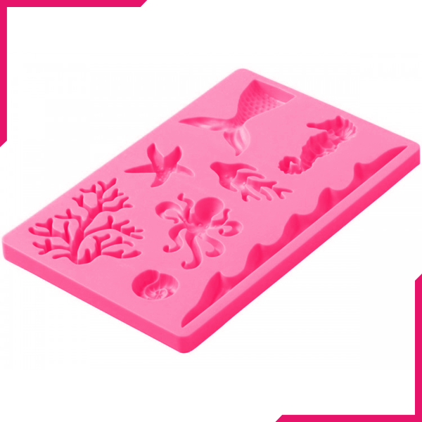 Silicone Fondant Gum Paste Mold Sea Life - bakeware bake house kitchenware bakers supplies baking