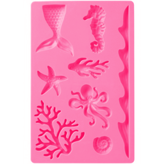 Silicone Fondant Gum Paste Mold Sea Life - bakeware bake house kitchenware bakers supplies baking