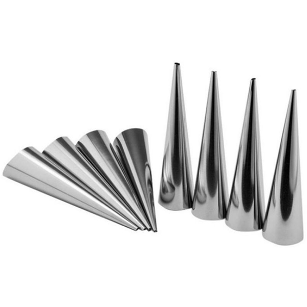 Stainless Steel Cream Roll Cones 8Pcs - bakeware bake house kitchenware bakers supplies baking