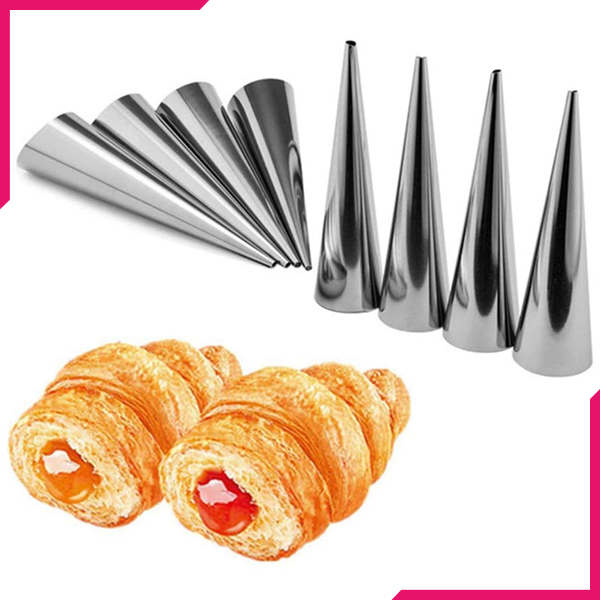 Stainless Steel Cream Roll Cones 8Pcs - bakeware bake house kitchenware bakers supplies baking
