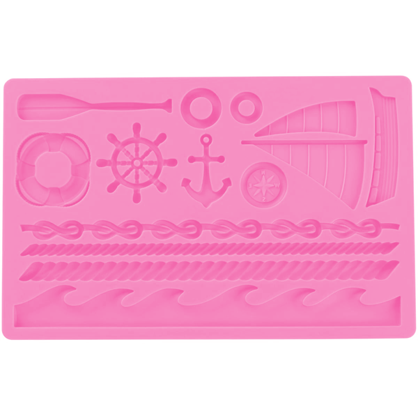Nautical Fondant Gum Paste Silicone Mold - bakeware bake house kitchenware bakers supplies baking