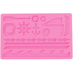 Nautical Fondant Gum Paste Silicone Mold - bakeware bake house kitchenware bakers supplies baking