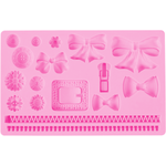 Silicone Fondant Gumpaste Mold, Bows & Buttons - bakeware bake house kitchenware bakers supplies baking