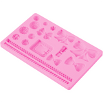 Silicone Fondant Gumpaste Mold, Bows & Buttons - bakeware bake house kitchenware bakers supplies baking