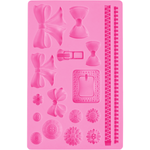 Silicone Fondant Gumpaste Mold, Bows & Buttons - bakeware bake house kitchenware bakers supplies baking