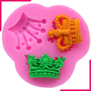 3D Crown Silicone Mold 3 Cavity - bakeware bake house kitchenware bakers supplies baking