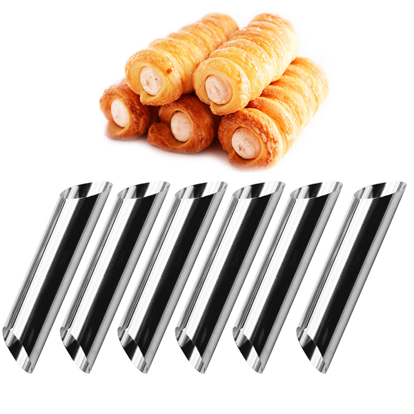 Stainless Steel Cannoli Tube 6Pcs - bakeware bake house kitchenware bakers supplies baking