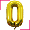 Golden Foil Balloon Number 0 - bakeware bake house kitchenware bakers supplies baking