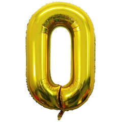 Golden Foil Balloon Number 0 - bakeware bake house kitchenware bakers supplies baking