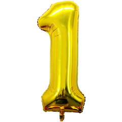 Golden Foil Balloon Number 1 - bakeware bake house kitchenware bakers supplies baking