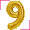 Golden Foil Balloon Number 9 - bakeware bake house kitchenware bakers supplies baking