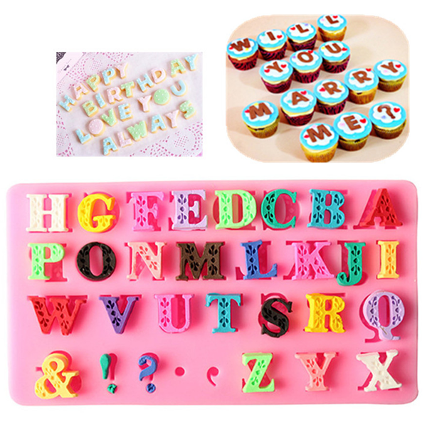 Alphabet & Symbols Silicone Mold - bakeware bake house kitchenware bakers supplies baking