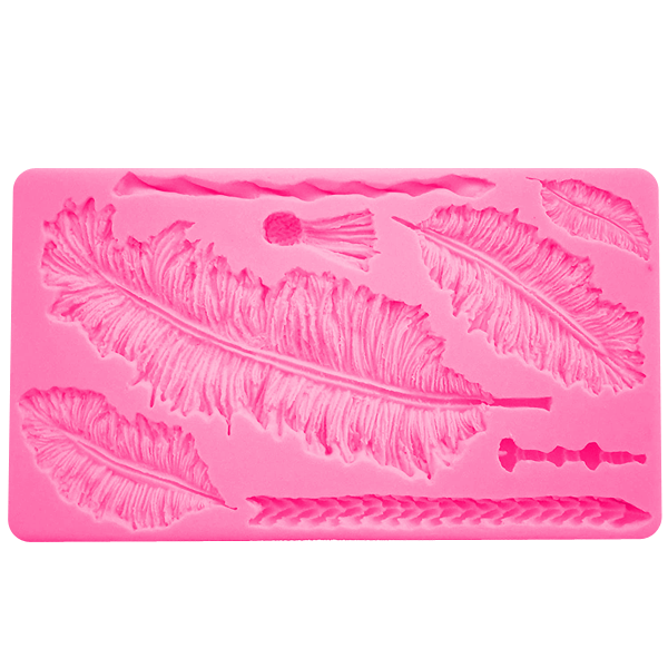 Vintage Feathers Silicone Mold - bakeware bake house kitchenware bakers supplies baking