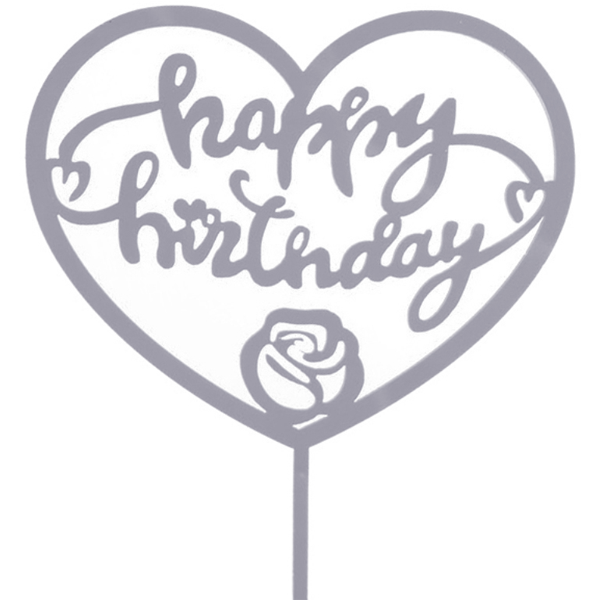 Happy Birthday Cake Topper Sweet Heart - bakeware bake house kitchenware bakers supplies baking