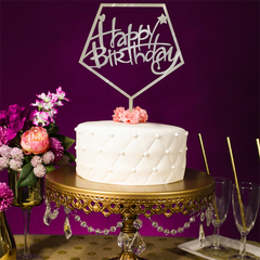 Happy Birthday Cake Topper - Star Heart - bakeware bake house kitchenware bakers supplies baking