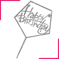 Happy Birthday Cake Topper - Star Heart - bakeware bake house kitchenware bakers supplies baking