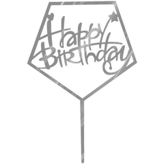 Happy Birthday Cake Topper - Star Heart - bakeware bake house kitchenware bakers supplies baking