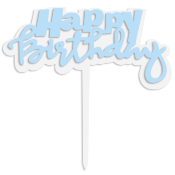 Happy Birthday Cake Topper Transparent Border - bakeware bake house kitchenware bakers supplies baking