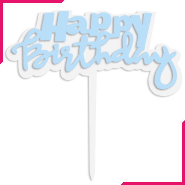 Happy Birthday Cake Topper Transparent Border - bakeware bake house kitchenware bakers supplies baking