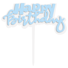 Happy Birthday Cake Topper Transparent Border - bakeware bake house kitchenware bakers supplies baking