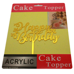 Happy Birthday Cake Topper Flowers - bakeware bake house kitchenware bakers supplies baking