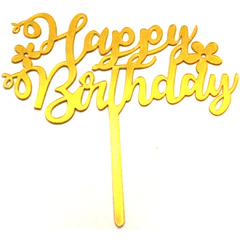 Happy Birthday Cake Topper Flowers - bakeware bake house kitchenware bakers supplies baking