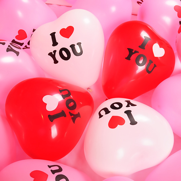 Red Balloons With 'I Love(Heart) You' - bakeware bake house kitchenware bakers supplies baking